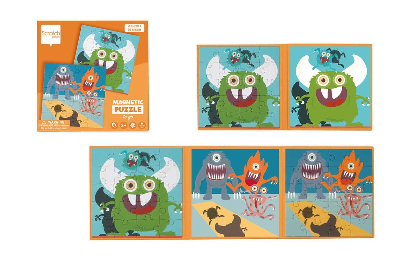 Magnetisch puzzelboek - monsters