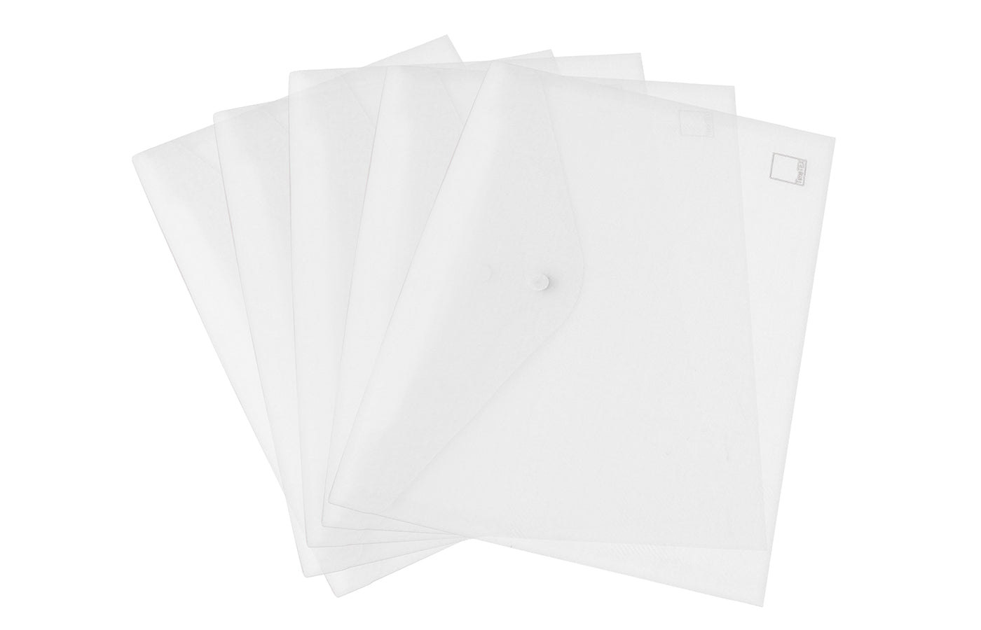 Opbergmappen (A4) met drukknop - kleurloos (7)