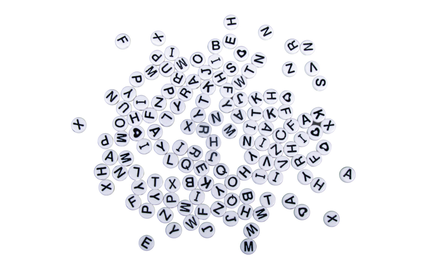 Plastic letterkralen