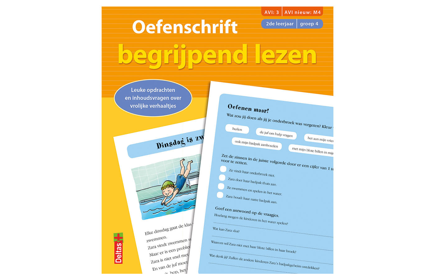 Oefenschrift begrijpend lezen (oranje) - AVI M4