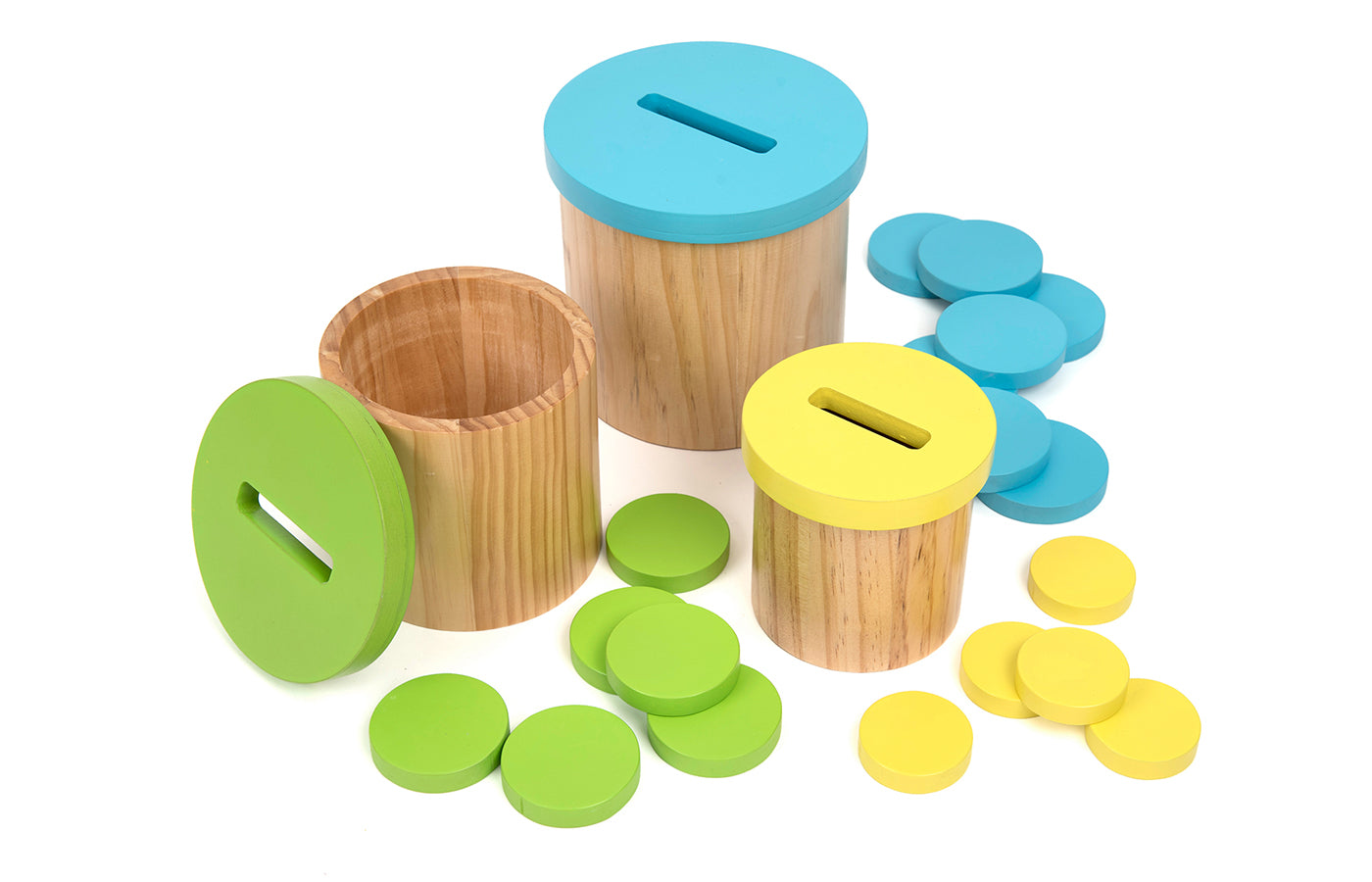 Kleur-sorteer-potten (schijven)