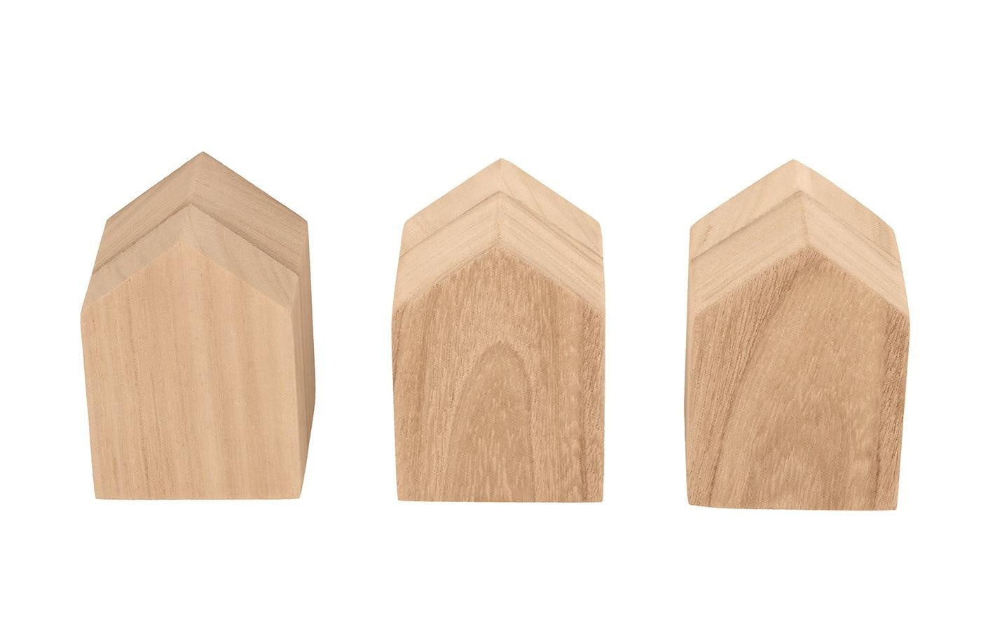 Plateau met houten huisjes (8)