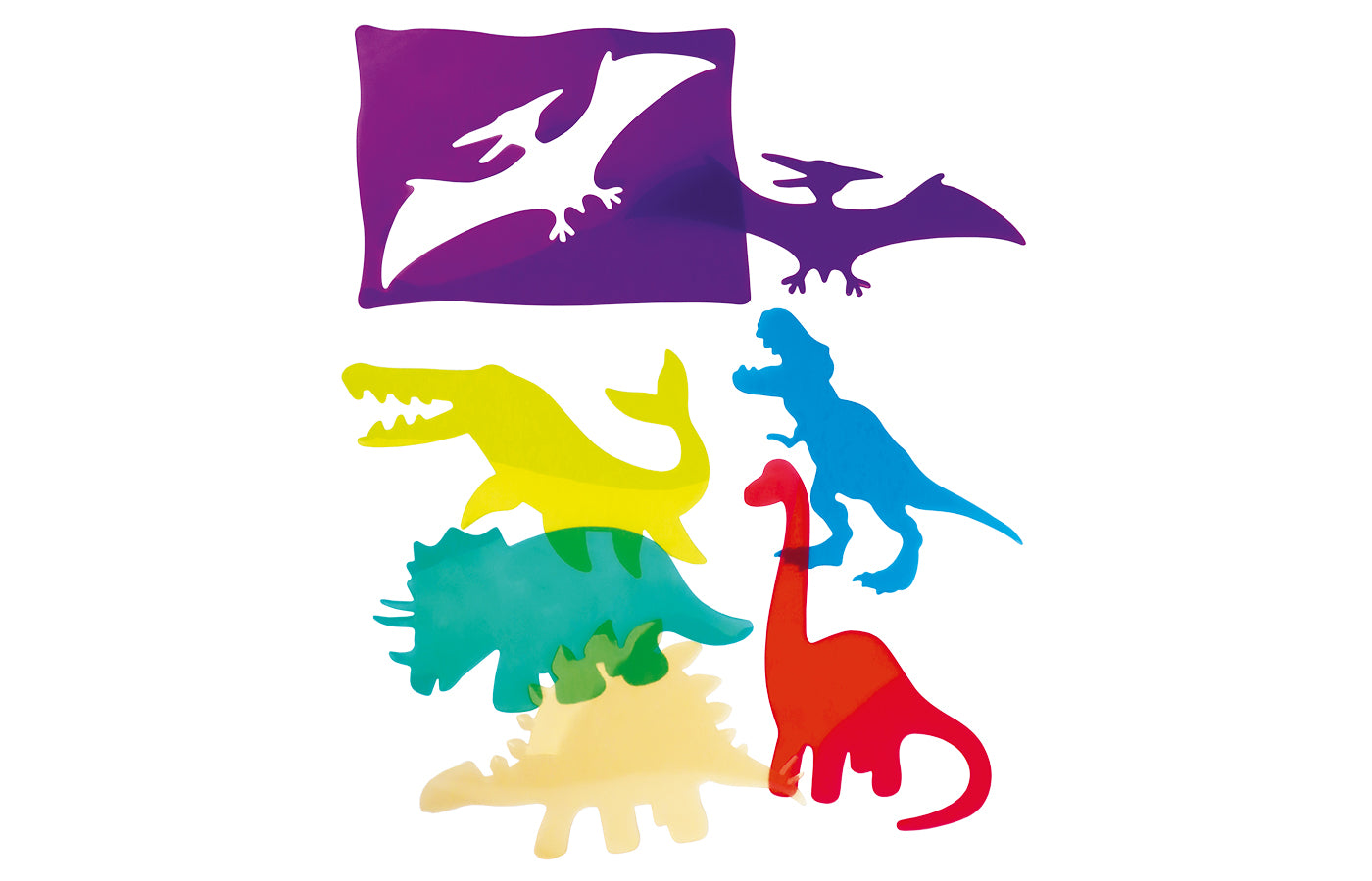 Transparante stencils - dinosaurussen (6)