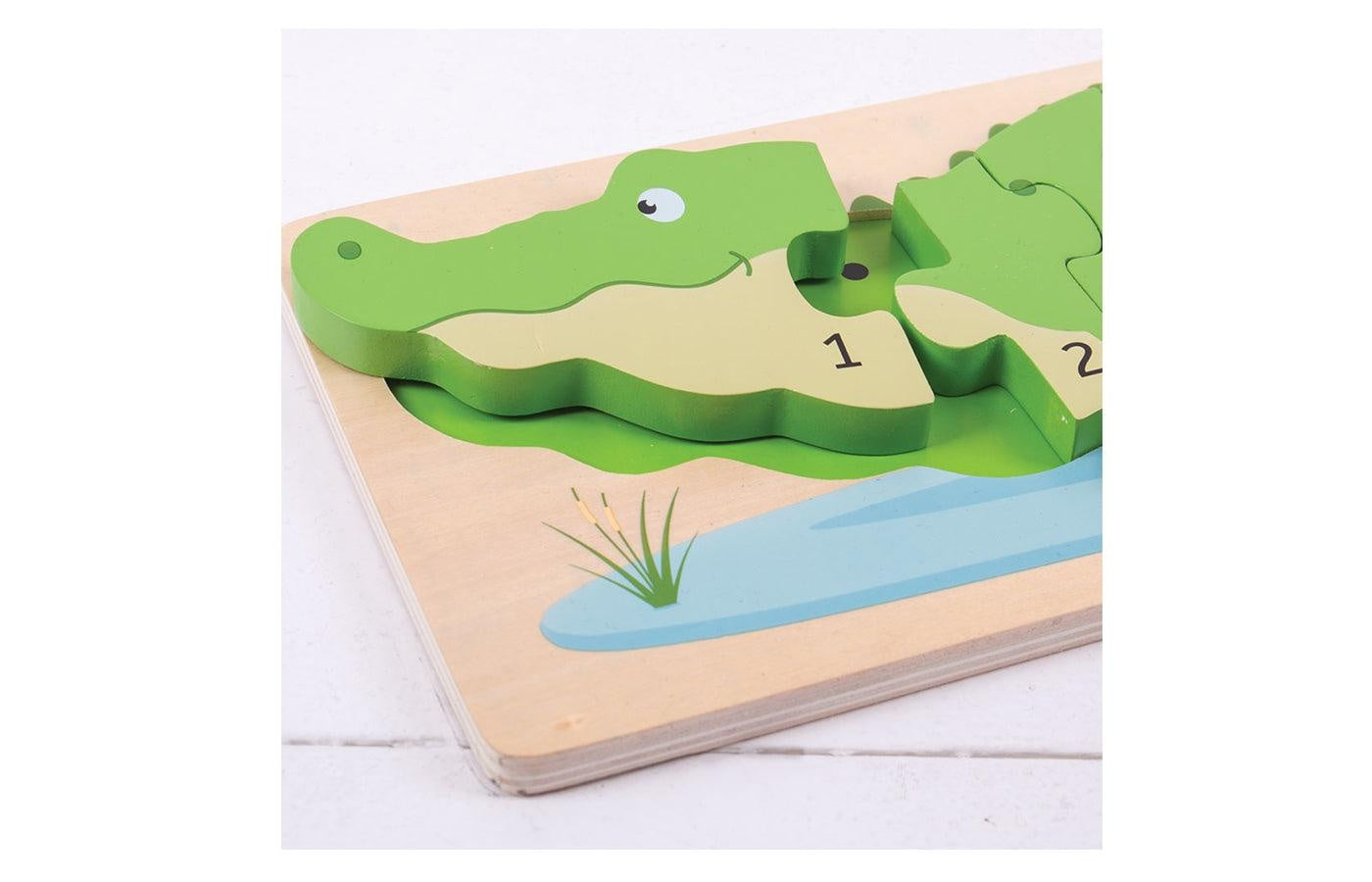 Krokodil getallen puzzel